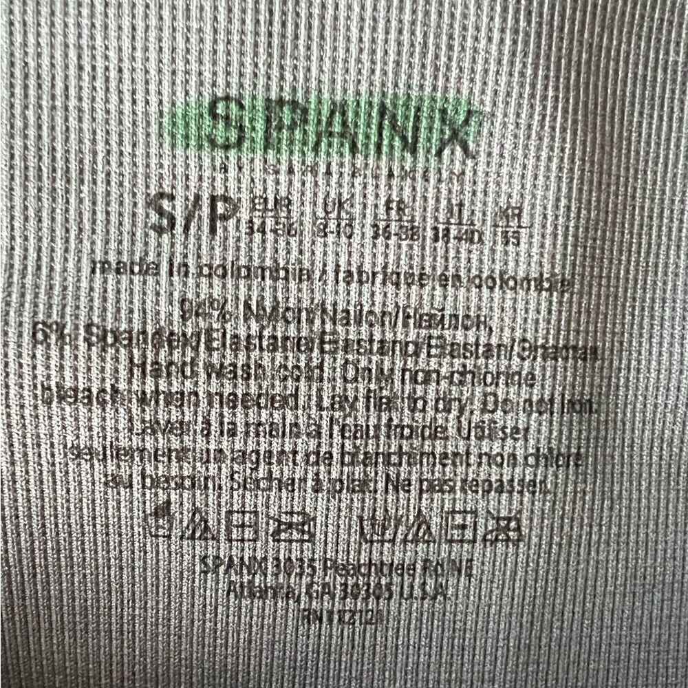 SPANX Look At Me Now Seamless Cropped Leggings In Indigo Watercolor Size Small - Picture 4 of 4
